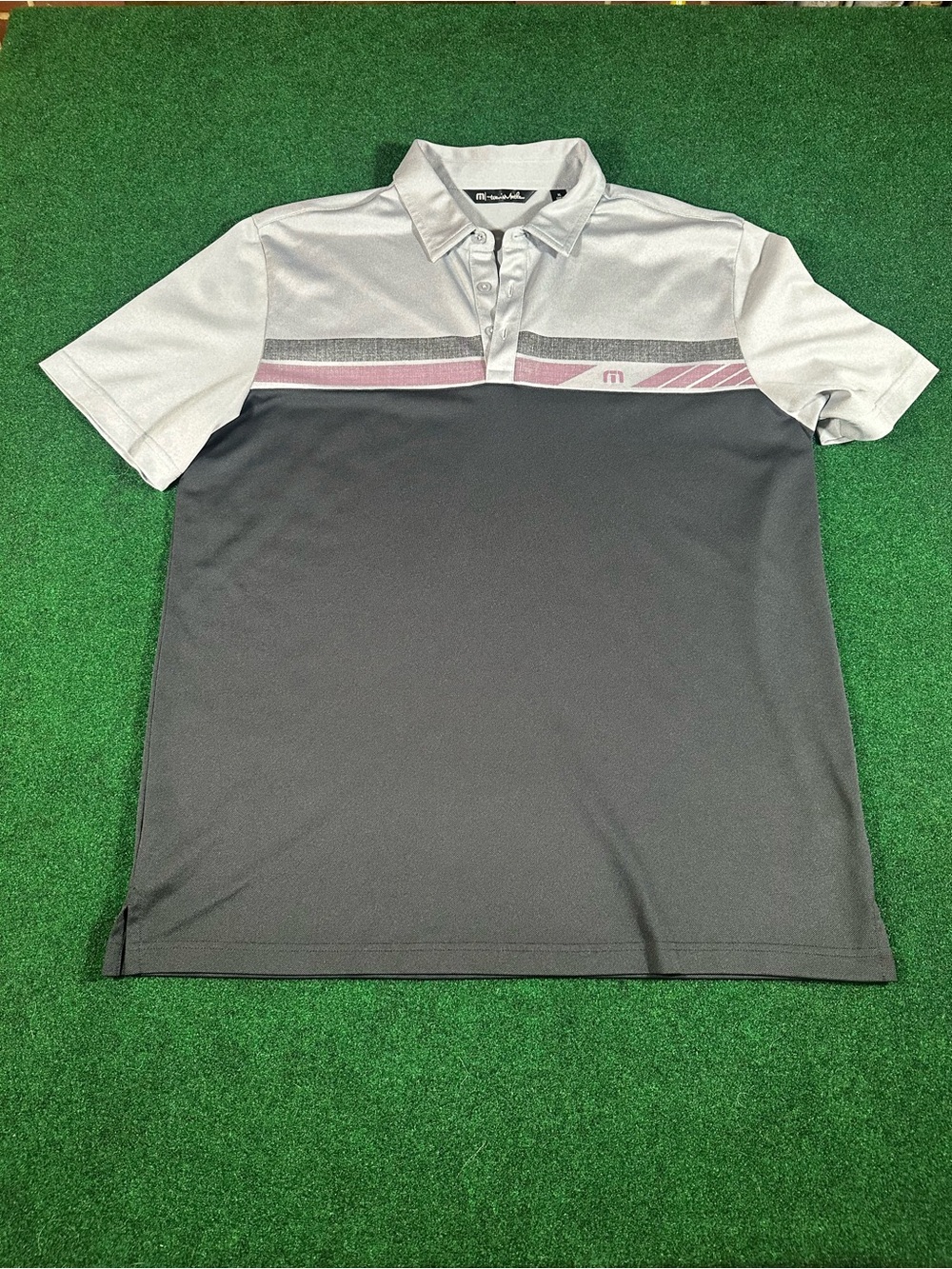 Men's Black and Light Grey Performance Polo Shirt
